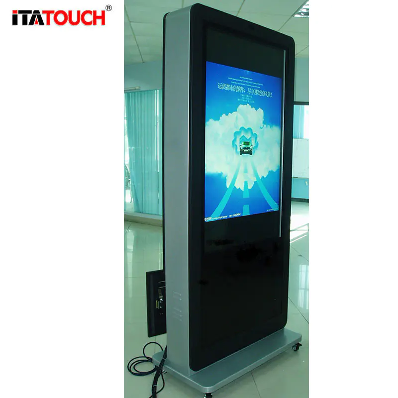 Outdoor Display Floor Stand Totem LCD Customized Digital Signage Player