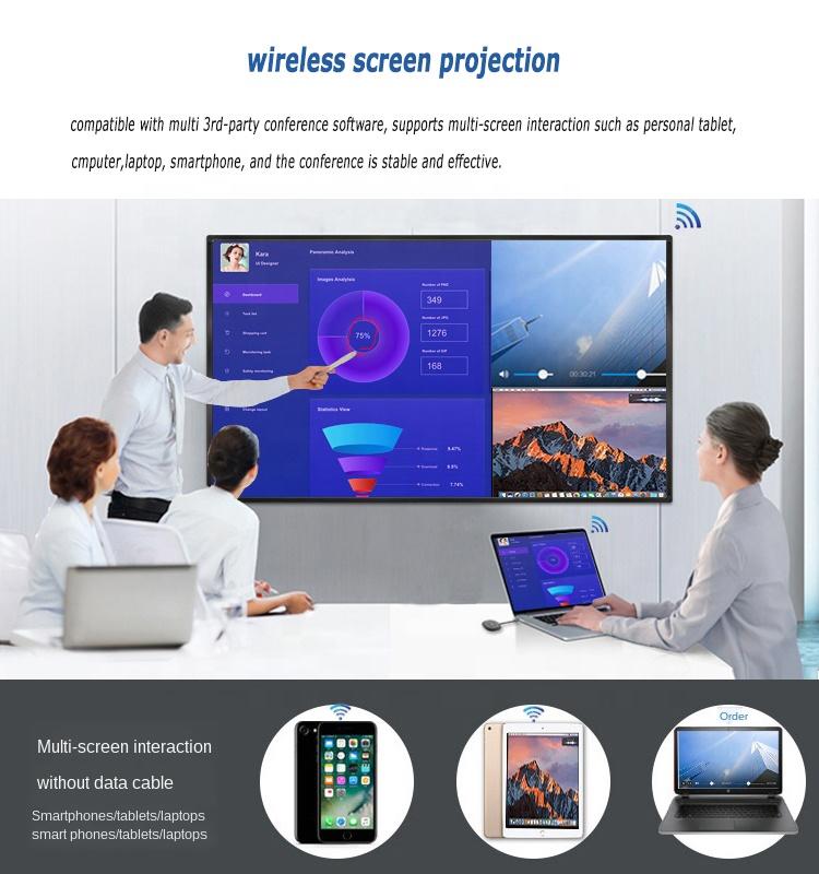 65 Inch Multil-Screen Touch Screen Smart Board Led Interactive Whiteboard For Classroom