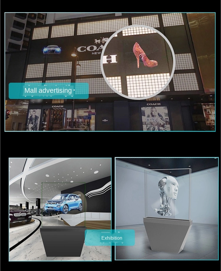 New 3d holographic 75cm wireless advertising display led fan 3d hologram