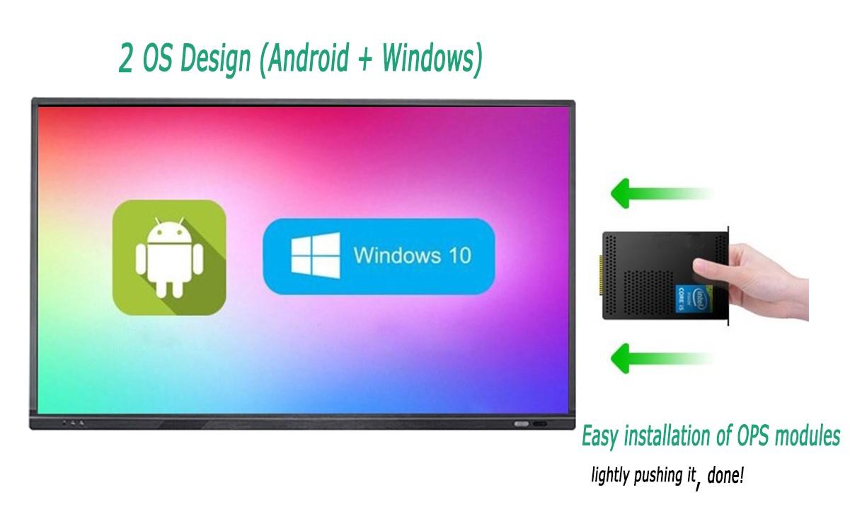 HD LCD Multi Touch Screen Interactive Flat Panel Electronic Digital Smart Board Display
