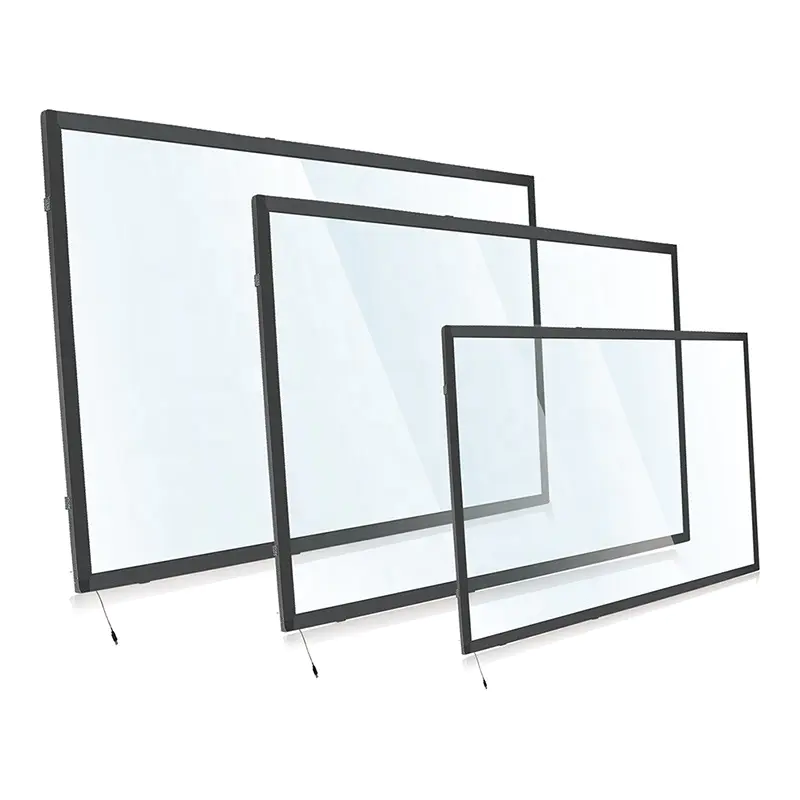 High accurate infrared 20point touch screen frame Open with tempered glass