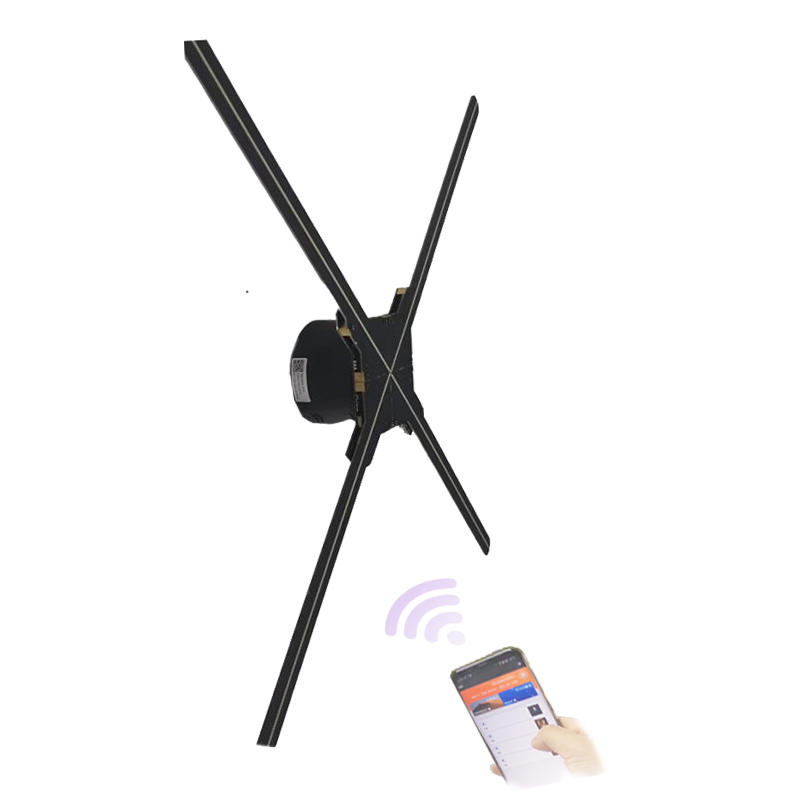 75cm Led Android Lan Holographic Projection Advertising Fan Projector Cover 3d Hologram Display