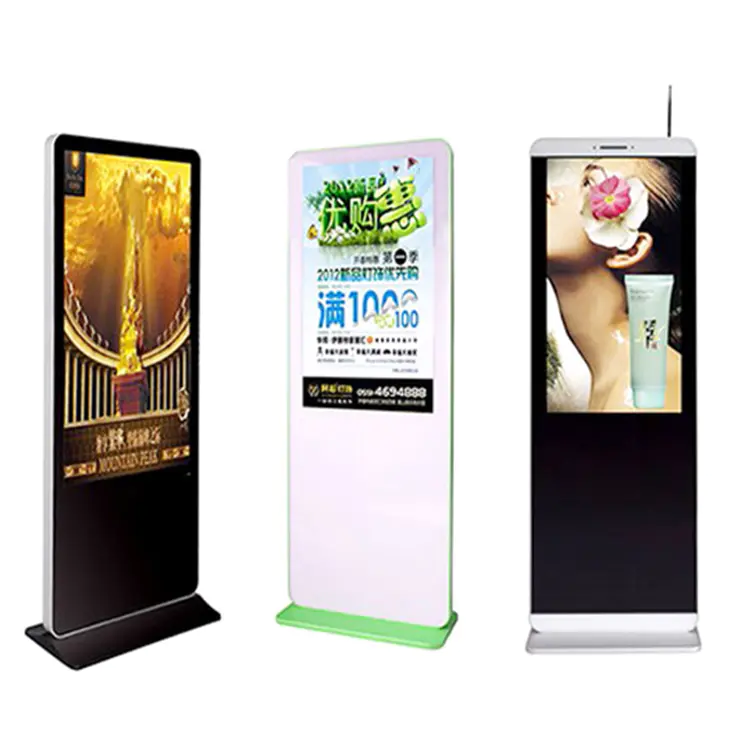 Ultra Thin Floor Stand LCD Screen Machine Android Advertising Digital Signage and Displays