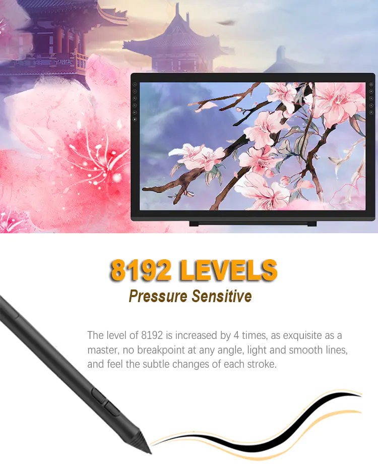 Professional Design Artist LCD Interactive Writing Digital Screen Pen Graphic Tablet Monitor for Drawing