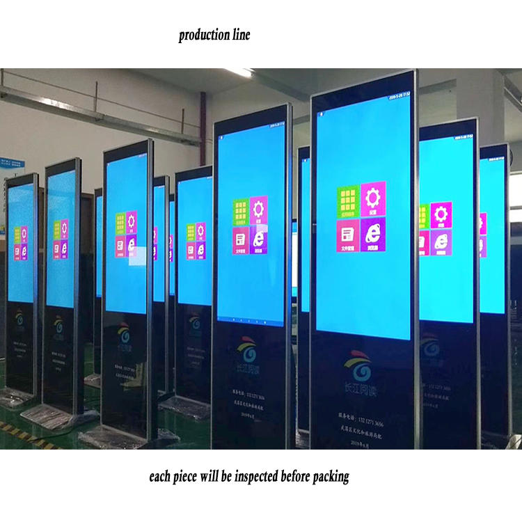 55inch Floor Standing All-in-one Lcd Touch Screen Wifi Vertical Digital Signage Kiosk Lcd Display