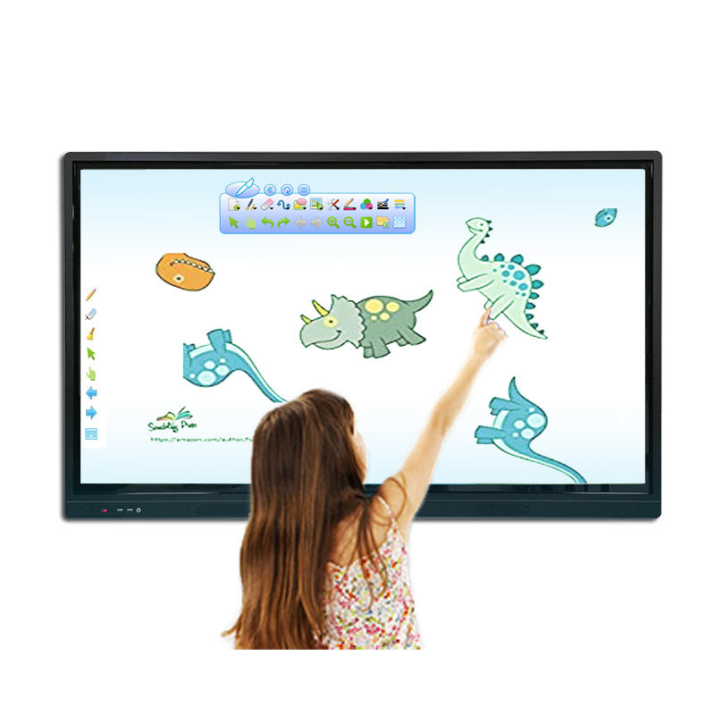 Glass White Board Whiteboard IR Interactive Flat Panel 100 Inch Smart Intelligent Black for School /classroom/ Conference 3GB