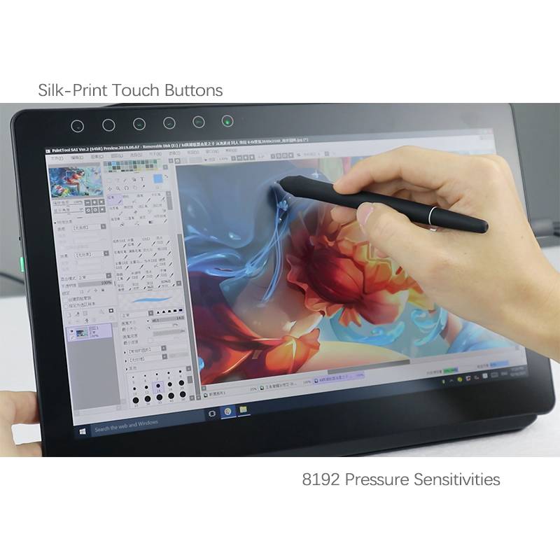 13.3 Pro Canvas Drawing Monitor 4K Graphics Tablet With Digital Pen For CR Artist Designer