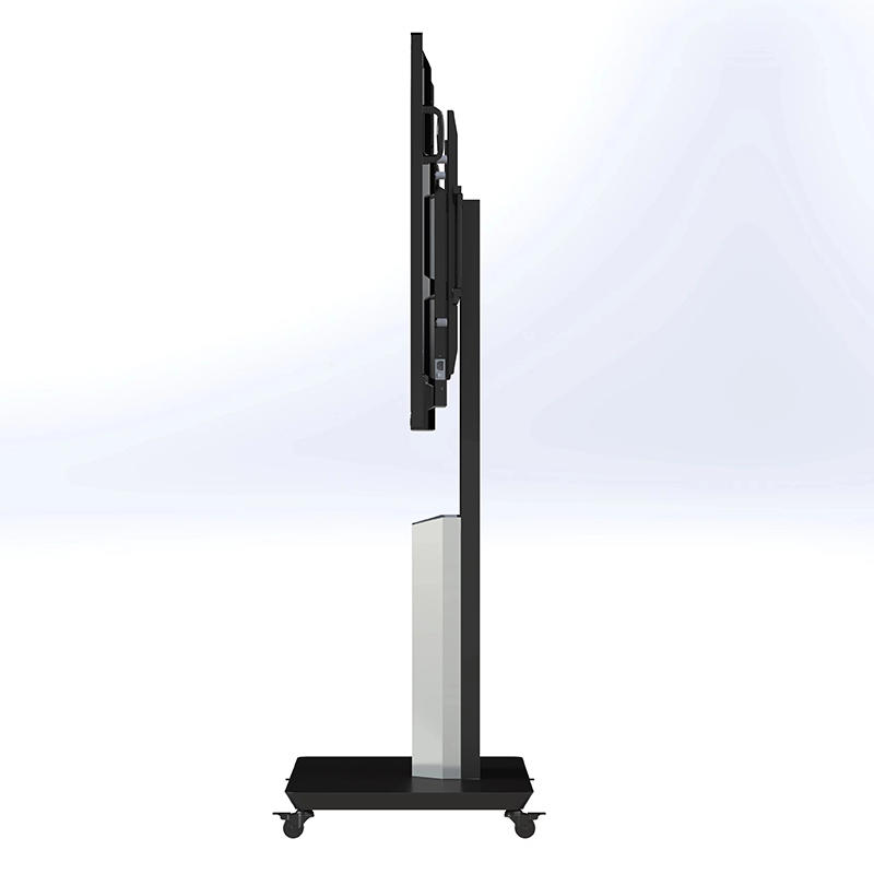 Modern Classic Mobile Motorized TV Mount Adjsstable Lift and Mobe System Metal Conference Stand Trolley
