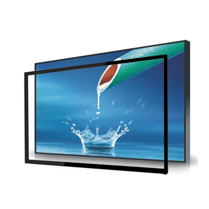 High accurate infrared 20point touch screen frame Open with tempered glass
