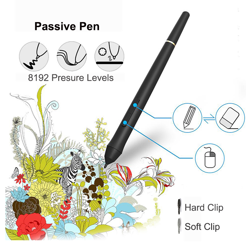 Factory Supply 8192 Levels Drawing Digital Passive Pen Writing Display No Need Charge Graphic Tablet Monitor