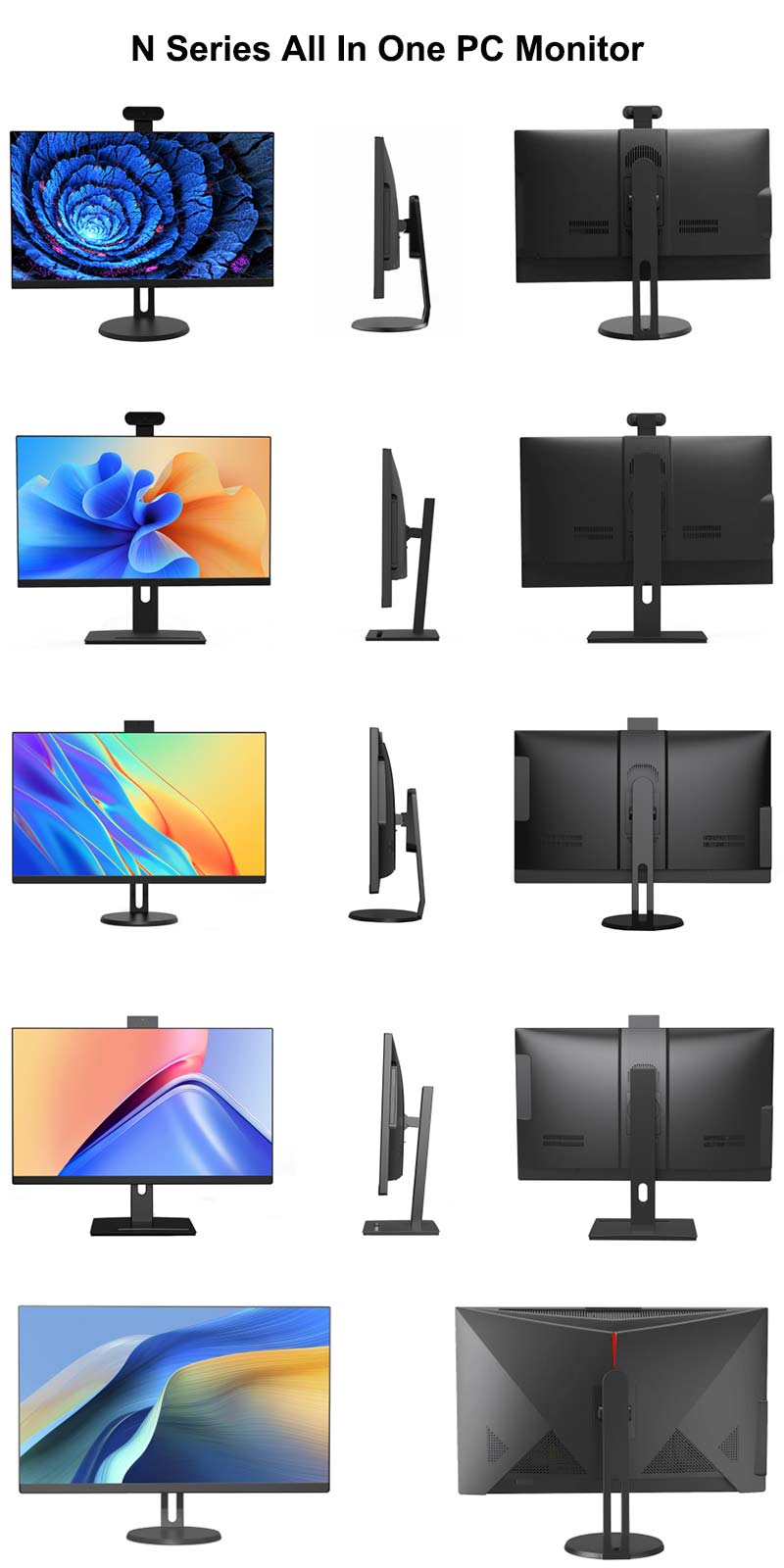Professional  23.8" All in one PC Monitors Touch Screen Gaming Monitor Full HD Support AIO Desktop Computer for Sale