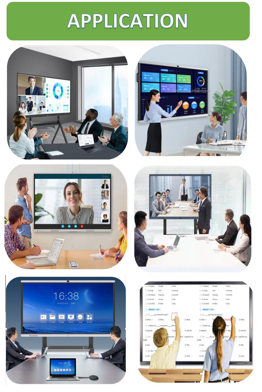 China Factory All In One 4K Video  Interactive Flat Panel 86 inches Smart Interactive Whiteboard for Office