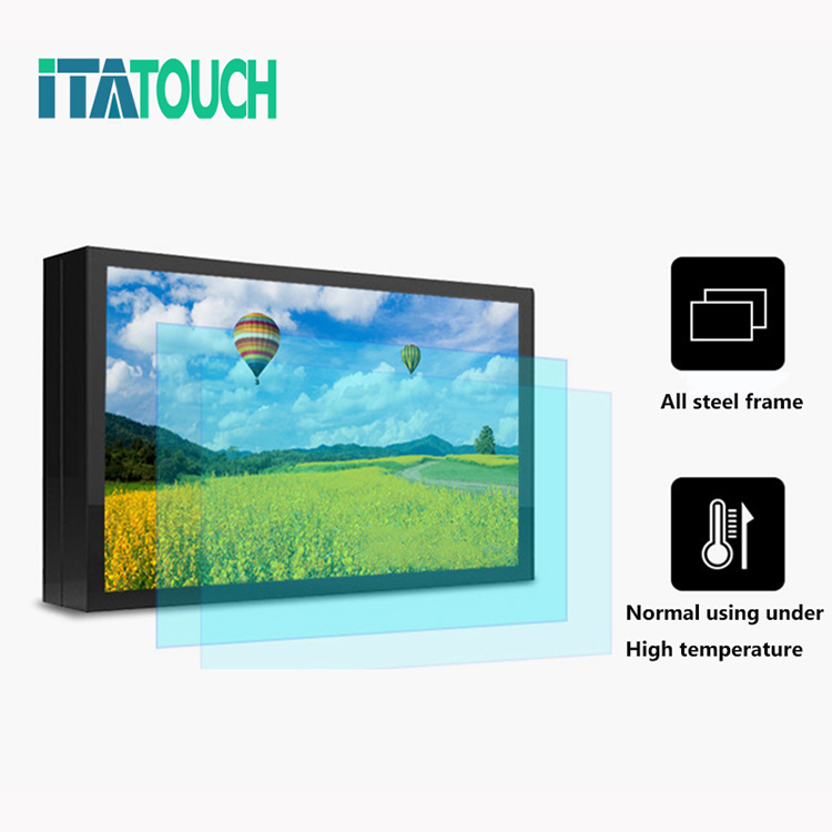 Wall Mount Outdoor Digital Advertising Display Screen 43 inch Anti-lighting Screen Advertising Waterproof Outdoor LCD Display